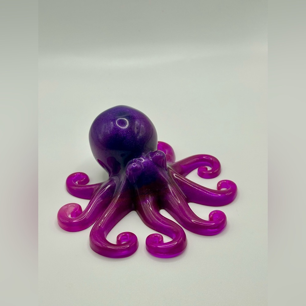 Octopus Resin Figurine- Pink/purple